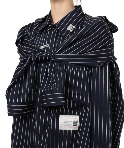 Sleeve Layered Stripe Shirt
