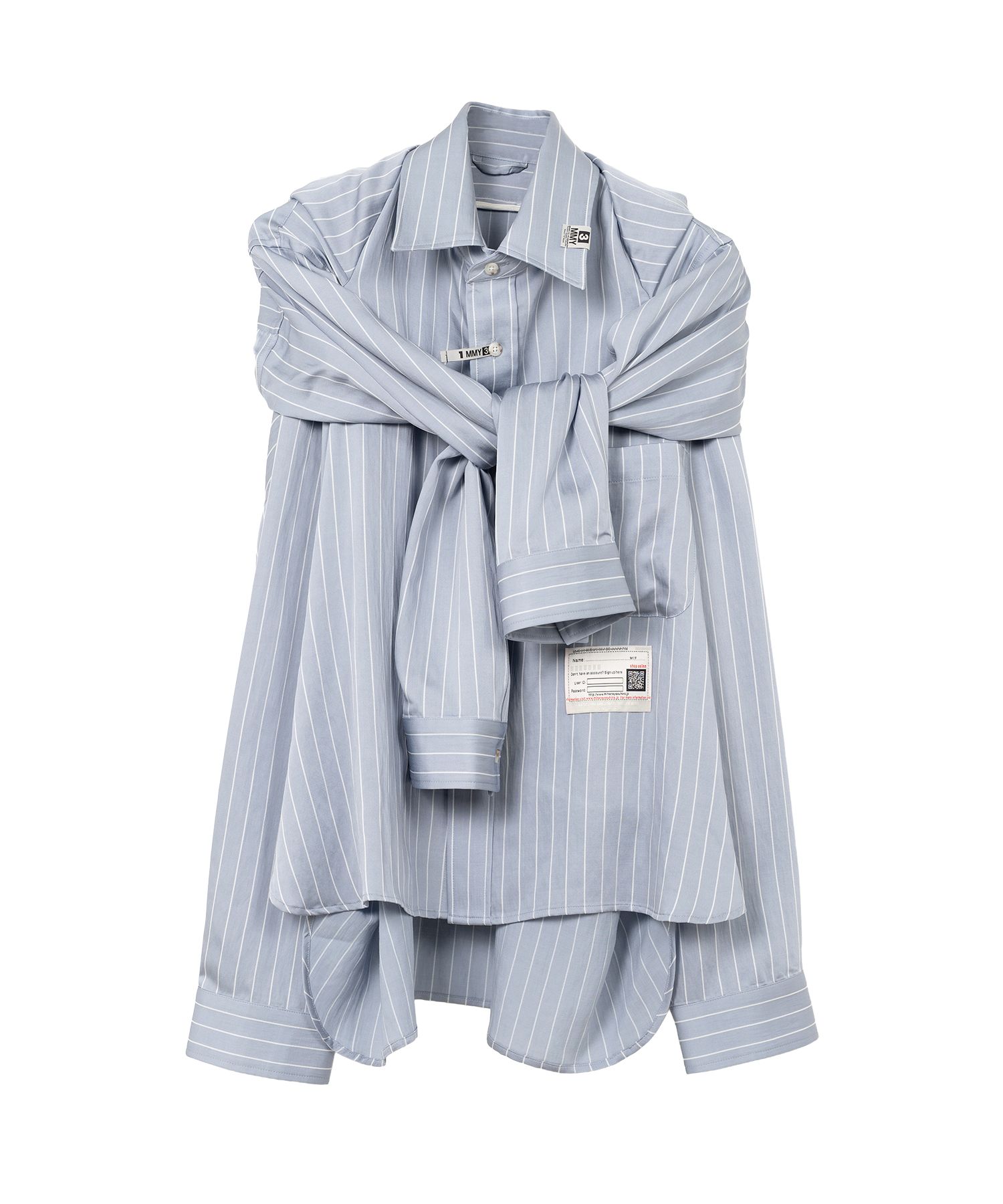 Sleeve Layered Stripe Shirt