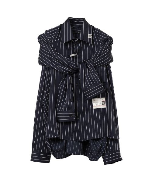 Sleeve Layered Stripe Shirt