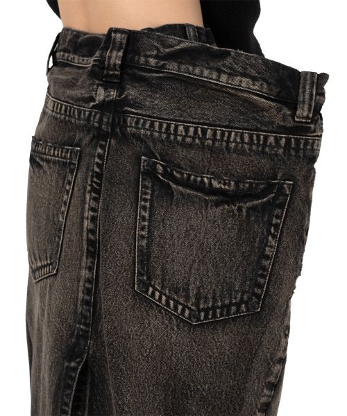 Huge Layered Denim Skirt