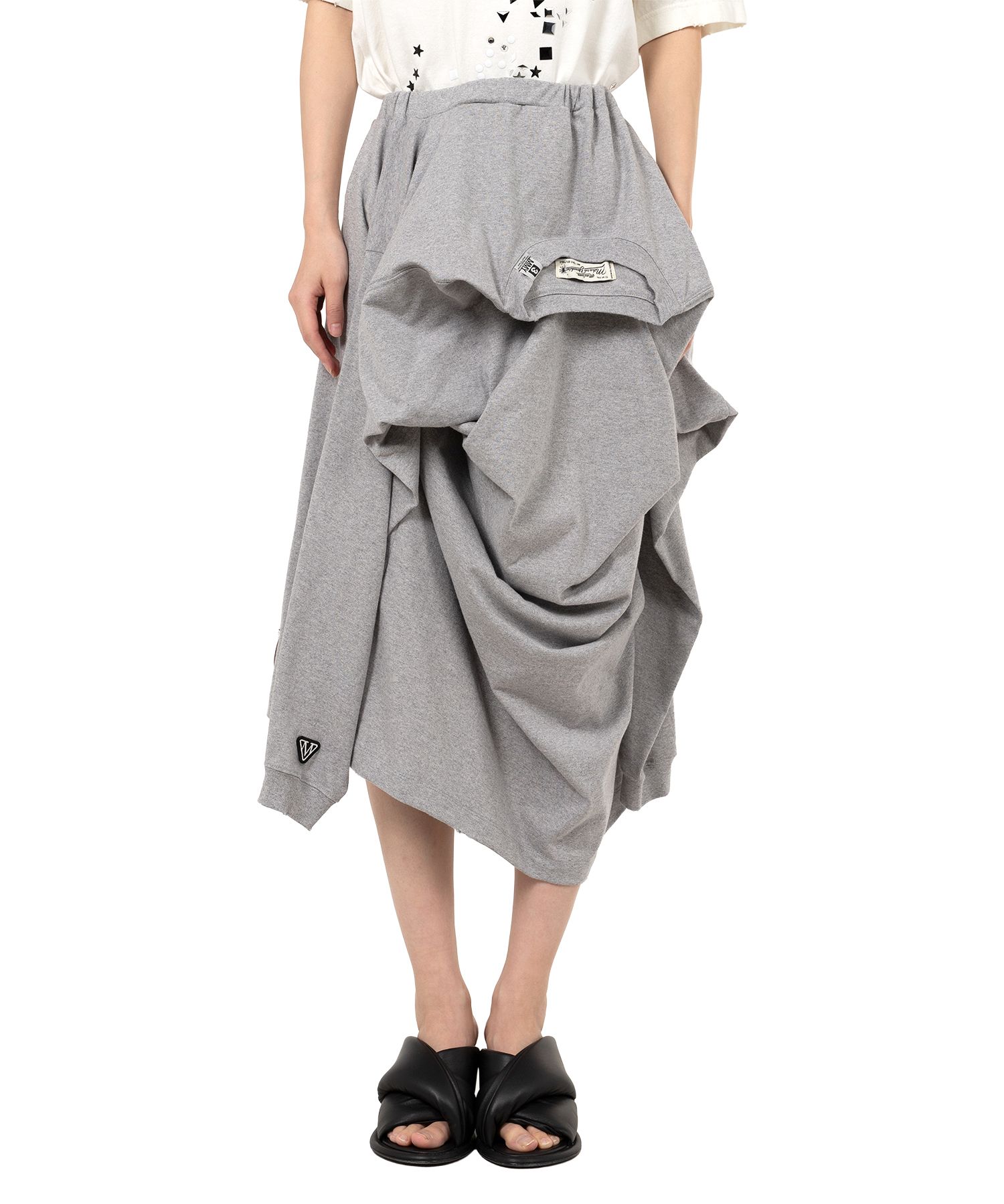 ミハラヤスヒロ　Light Denim Reconstructed Skirt ミハラヤスヒロLight Denim Reconstructed Skirt
