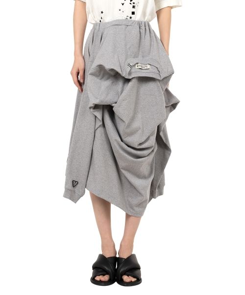完売　MIHARA YASUHIRO スカート グレー　ホワイト　38 ミハラ Maison MIHARAYASUHIRO/メゾンミハラヤスヒロ】SHIRTS COMBINED