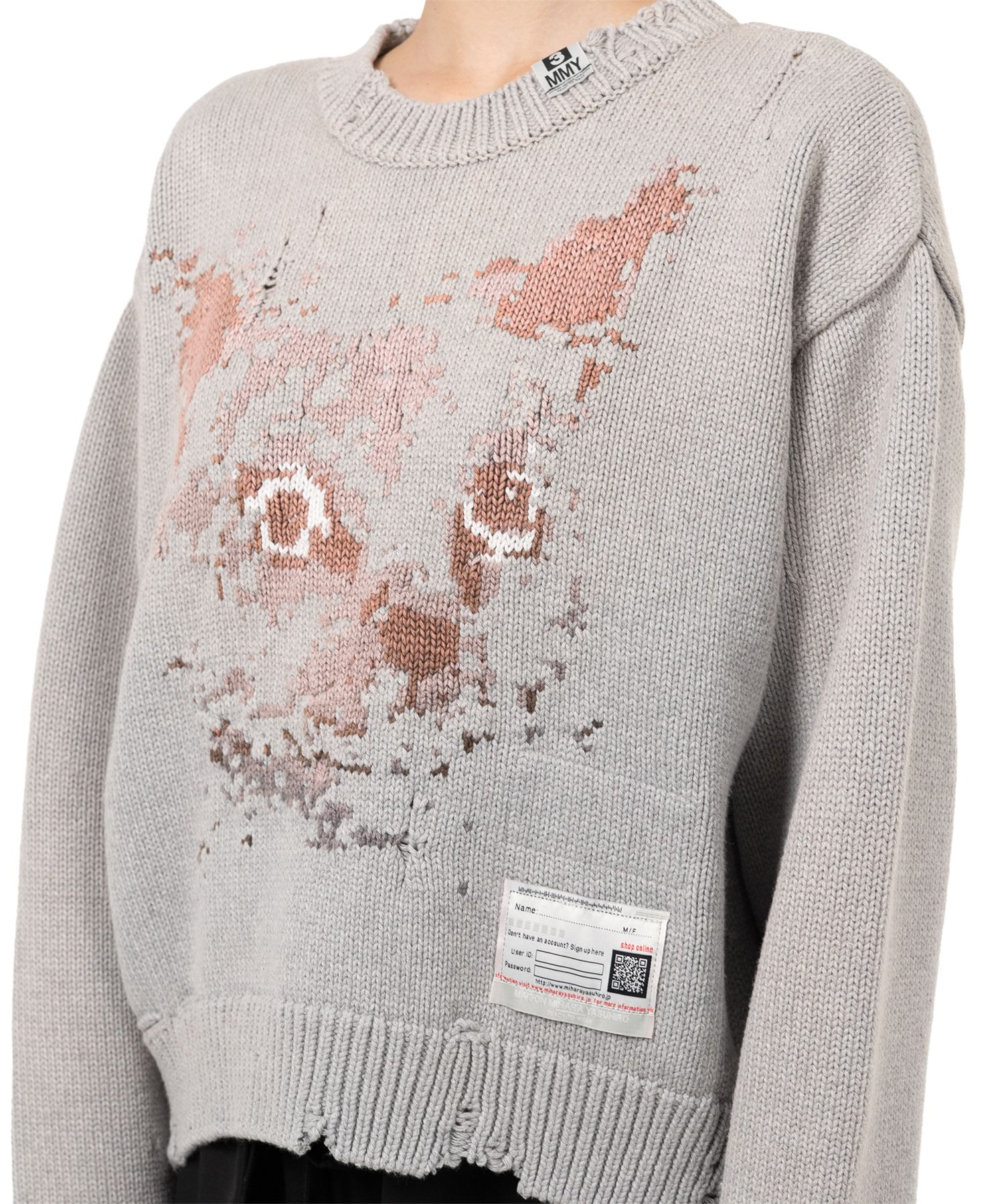 Cat Jacquard Knit Sweater