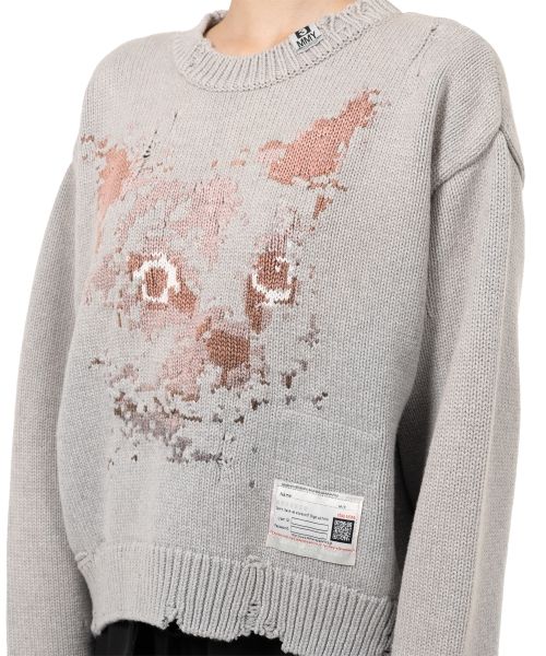 Cat Jacquard Knit Sweater