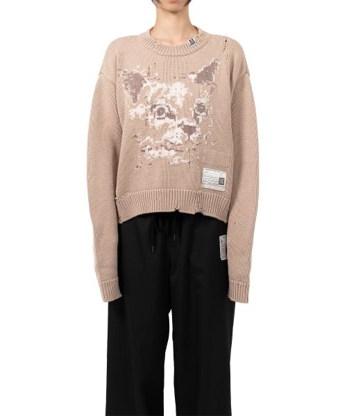 Cat Jacquard Knit Sweater