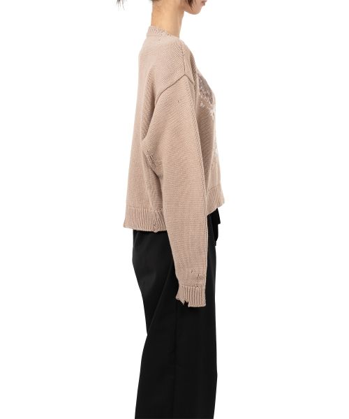 Cat Jacquard Knit Sweater