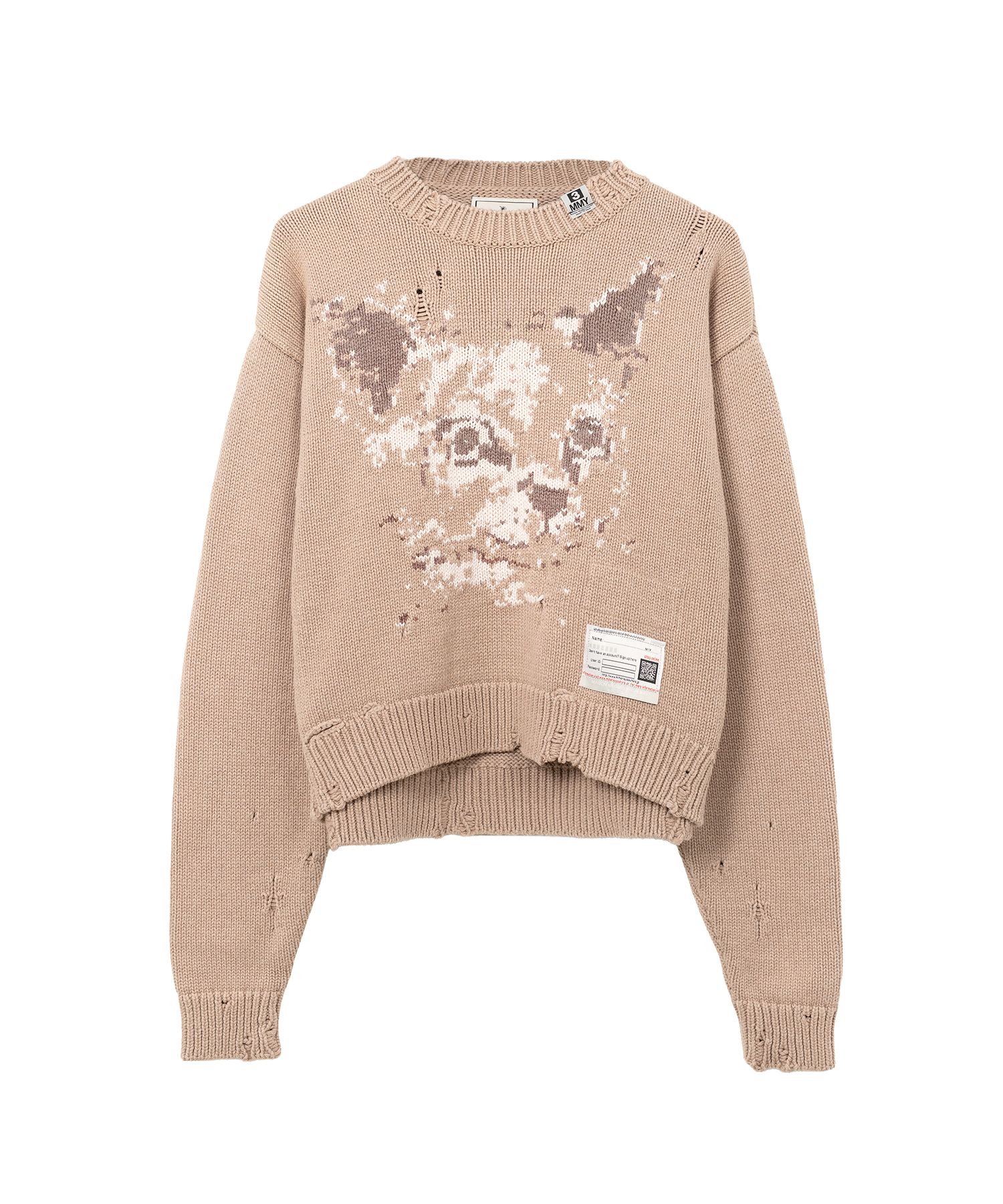 Cat Jacquard Knit Sweater