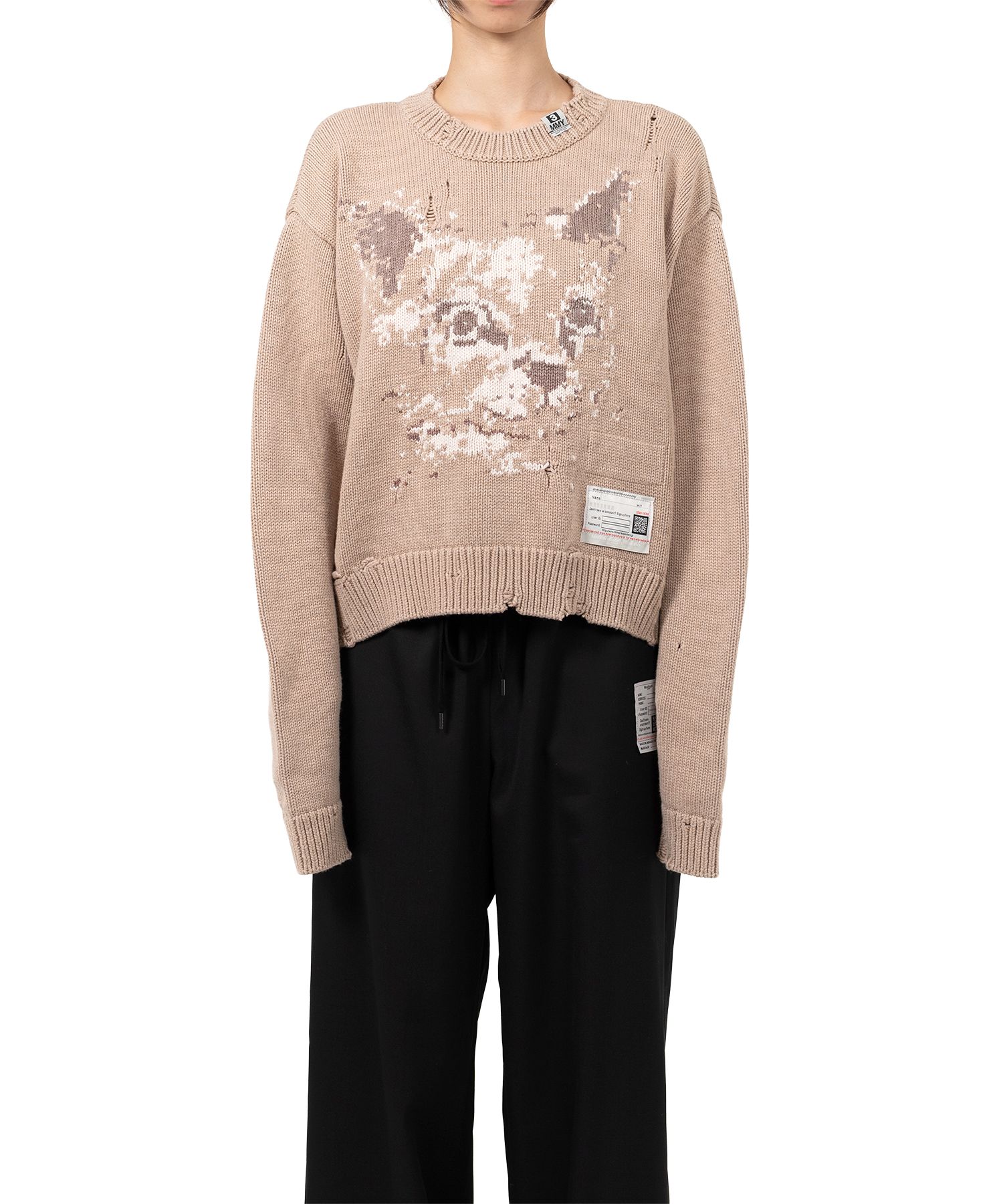 Cat Jacquard Knit Sweater
