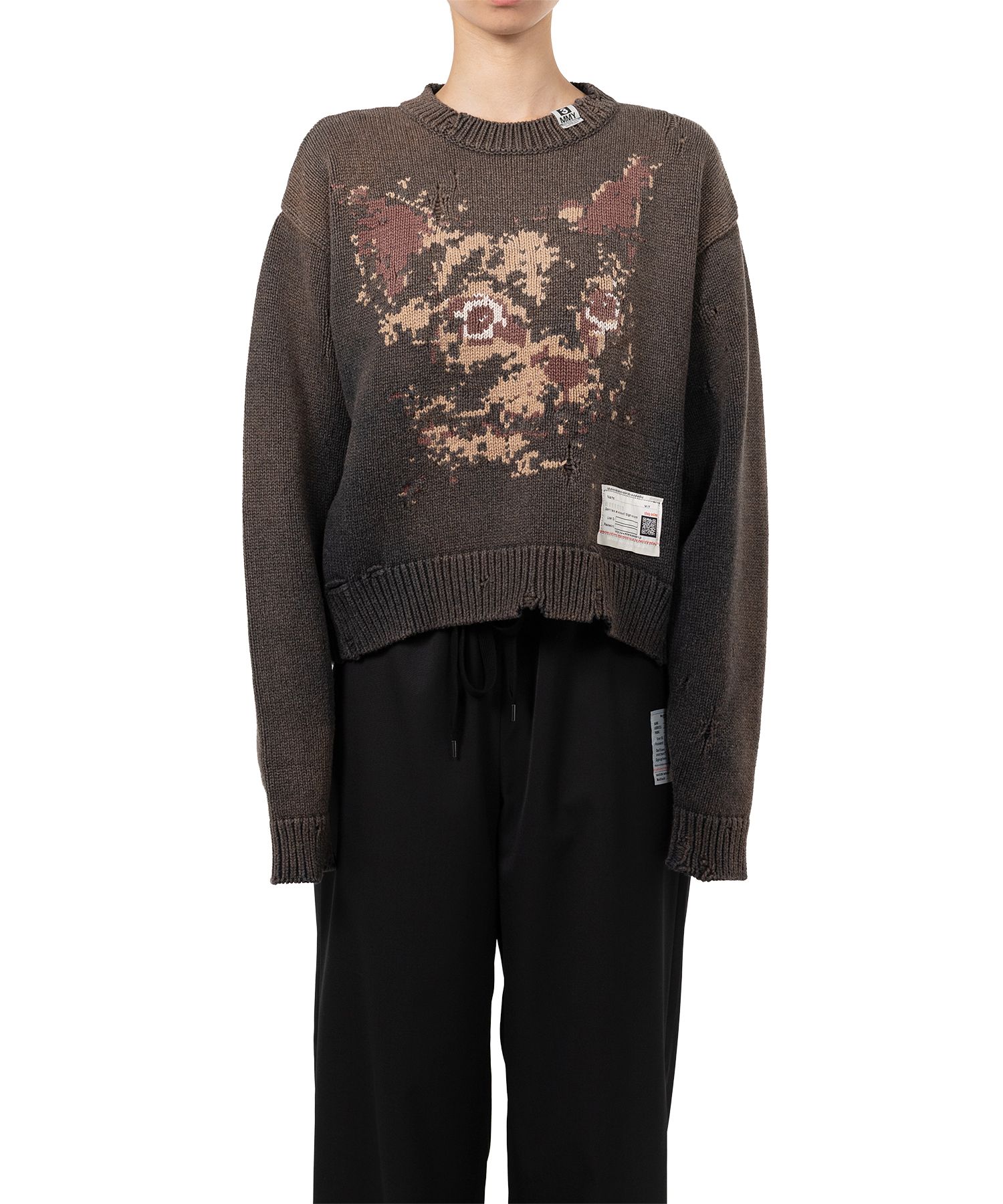 Cat Jacquard Knit Sweater