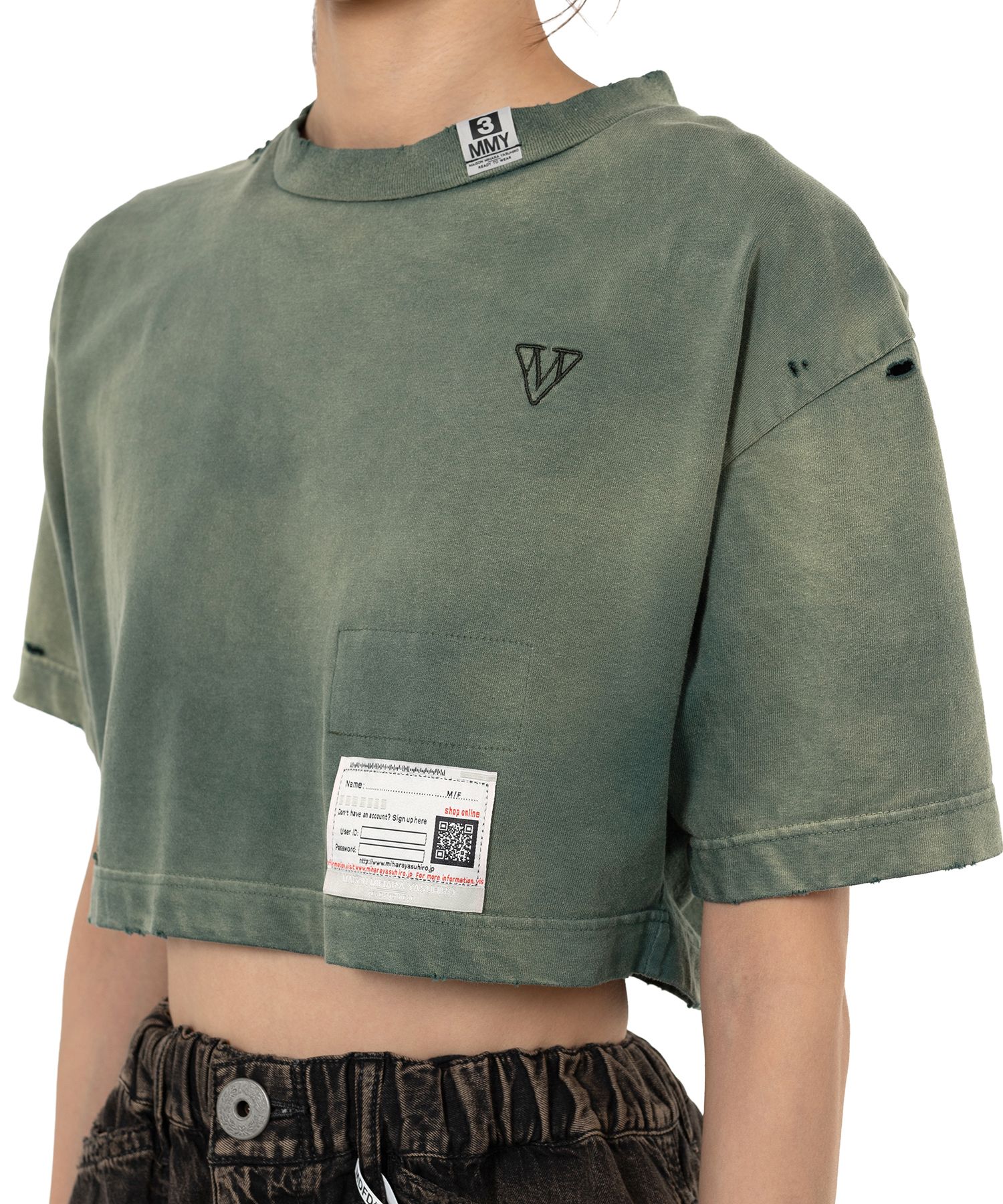 【MIHARA YASUHIRO】Sun Faded Like Crop Tシャツ 全３色 Maison MIHARA YASUHIRO ONLINE STORE（ミハラヤスヒロ