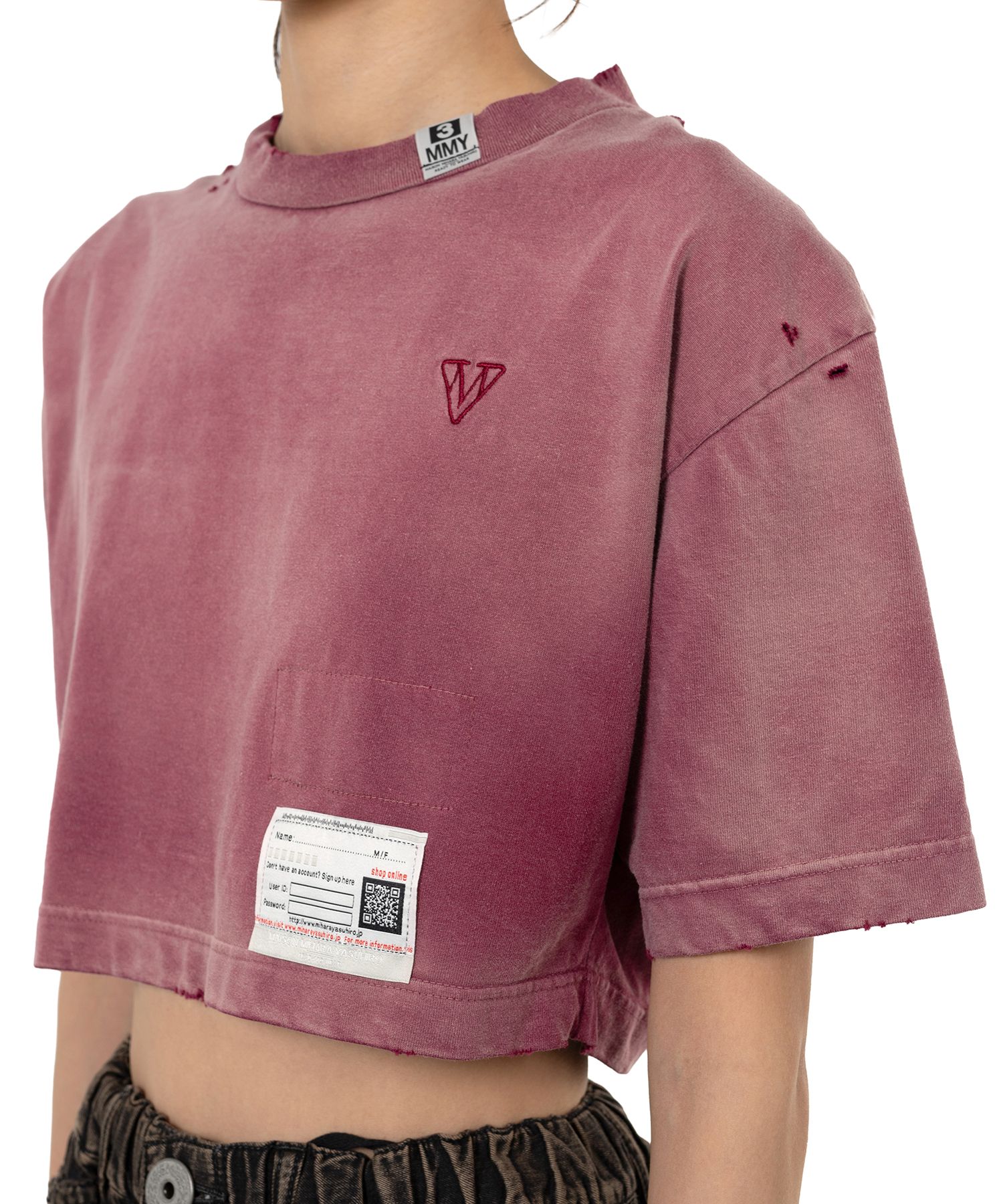 【MIHARA YASUHIRO】Sun Faded Like Crop Tシャツ 全３色 Maison MIHARA YASUHIRO ONLINE STORE（ミハラヤスヒロ