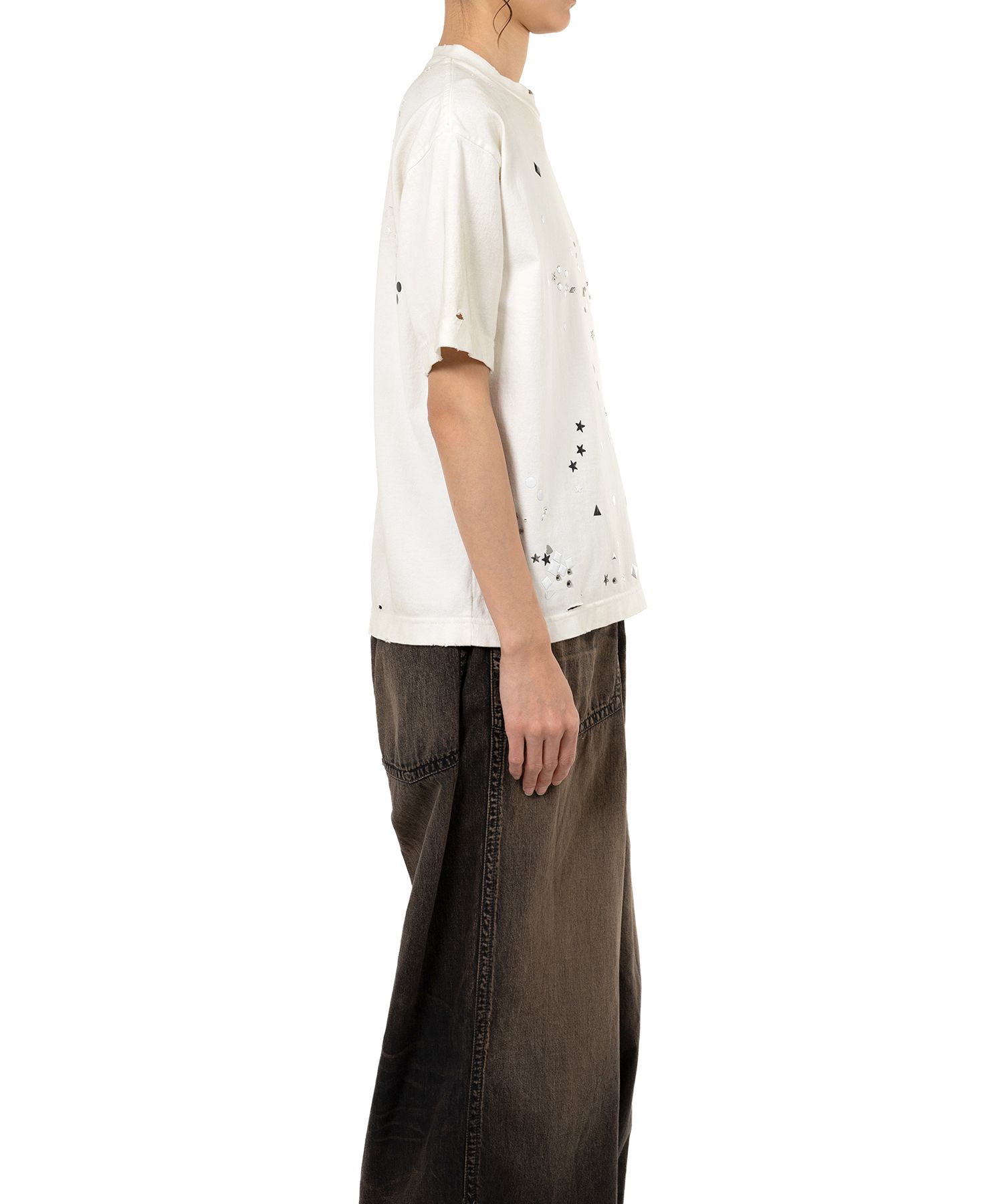 Embellished Distressed T-Shirt