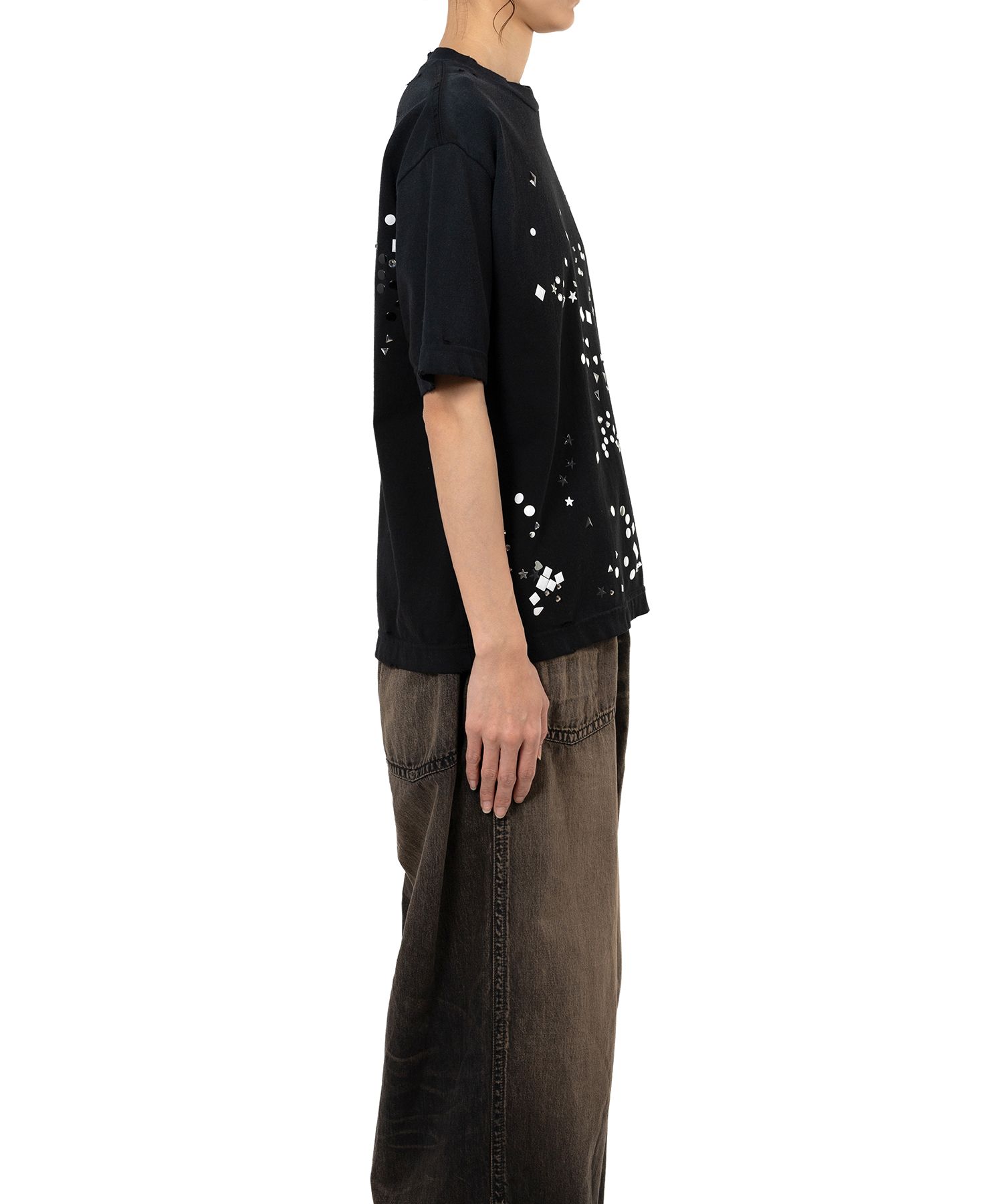 Embellished Distressed T-Shirt