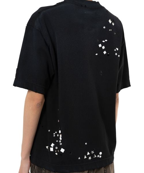 Embellished Distressed T-Shirt