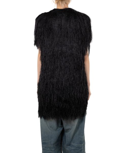 Shaggy Fringe Knit Vest
