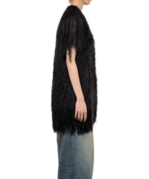 Shaggy Fringe Knit Vest