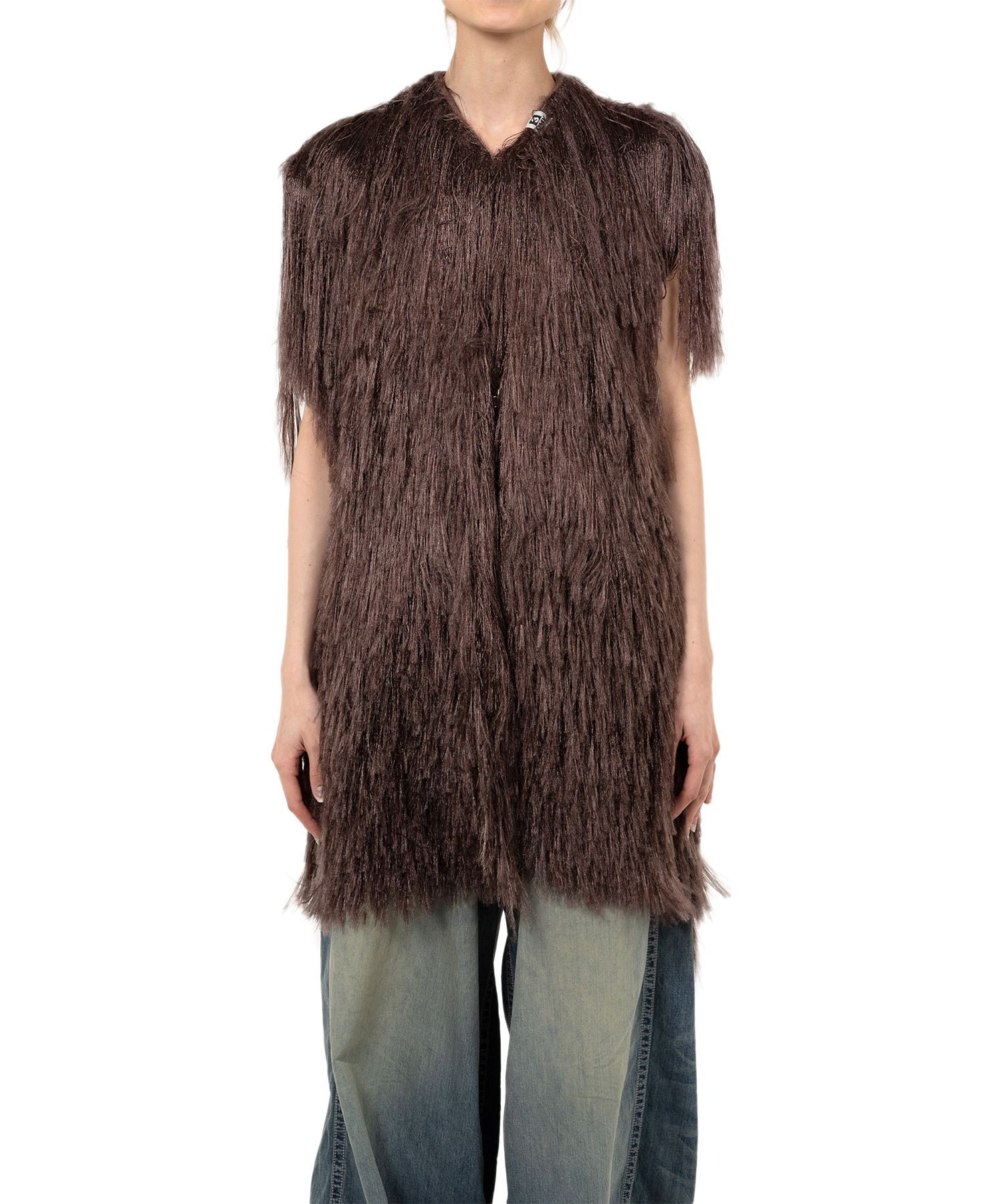 Shaggy Fringe Knit Vest