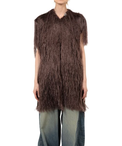 Shaggy Fringe Knit Vest
