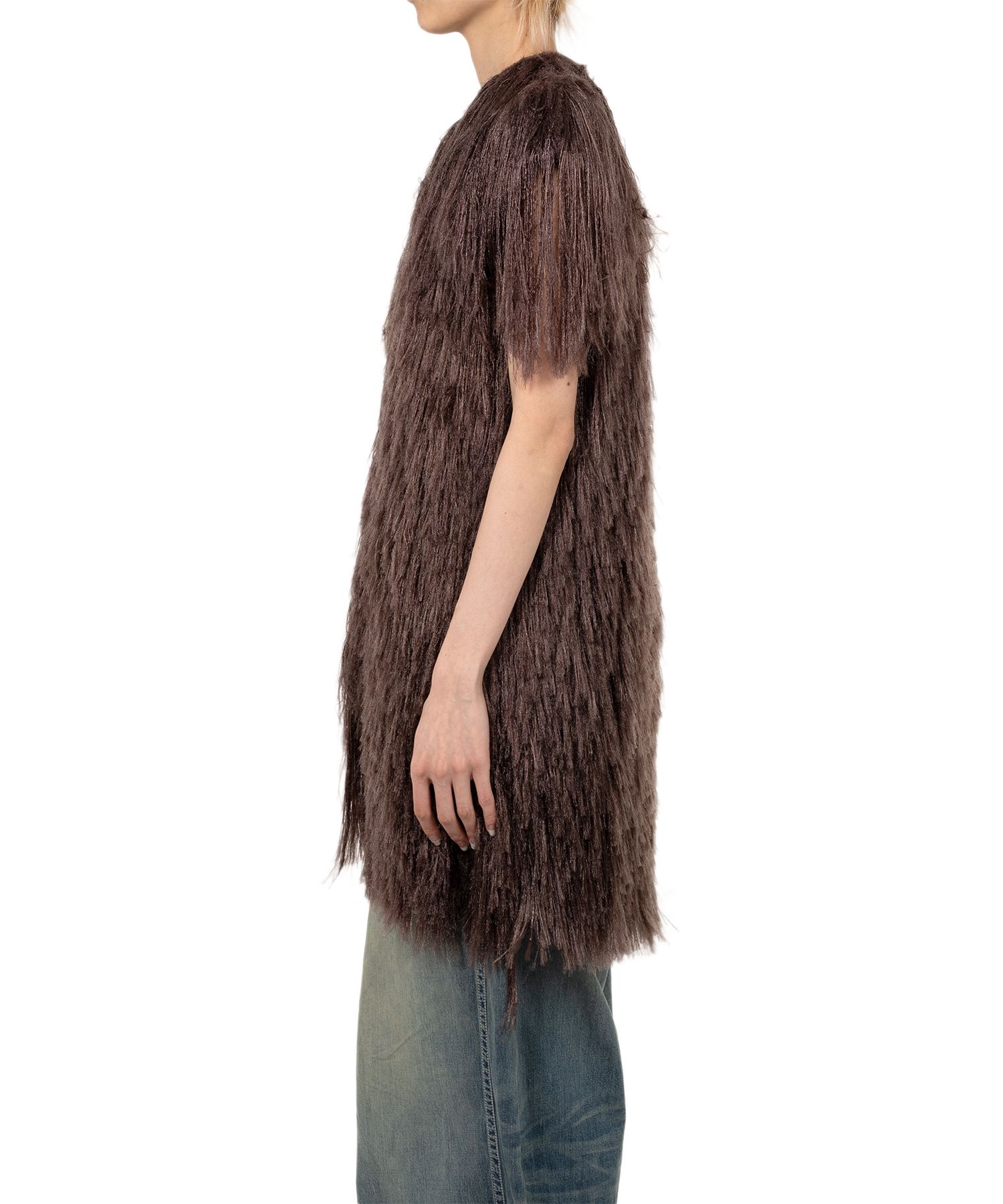 【MIHARAYASUHIRO】Shaggy Fringe Knit Scarf 一気に華やかに♪ KAMIYA Gradient Knit Scarf （Green） -FASCINATE
