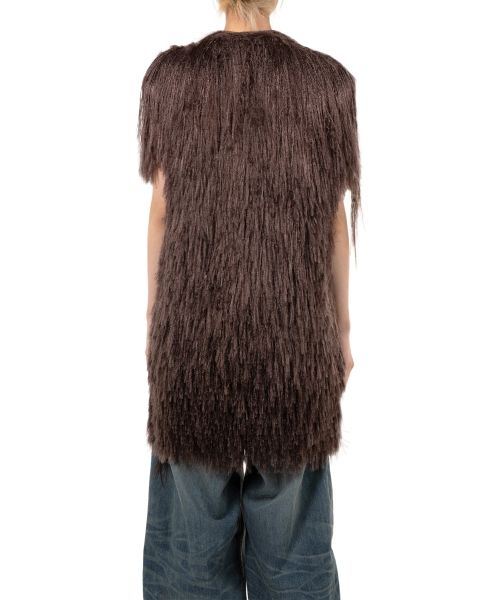 Shaggy Fringe Knit Vest