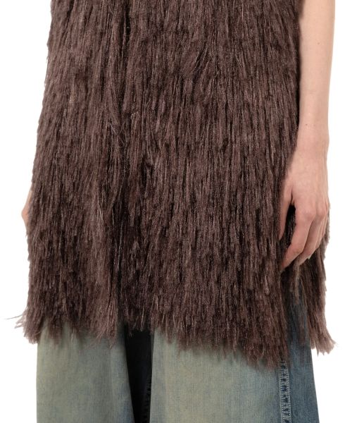 Shaggy Fringe Knit Vest