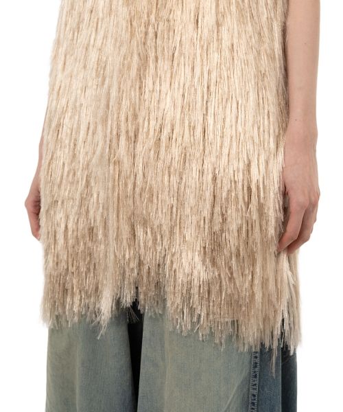 Shaggy Fringe Knit Vest
