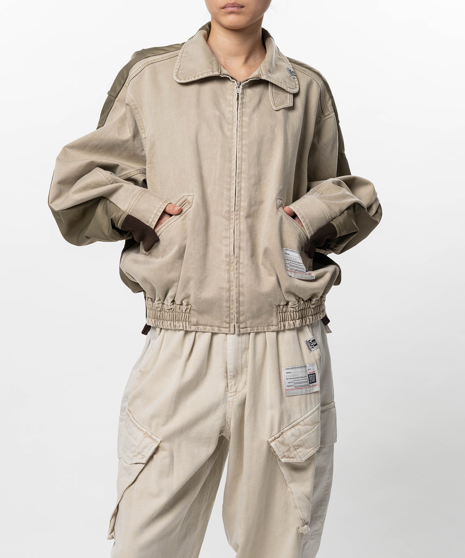 Front Back Combined Zip-up Jacket