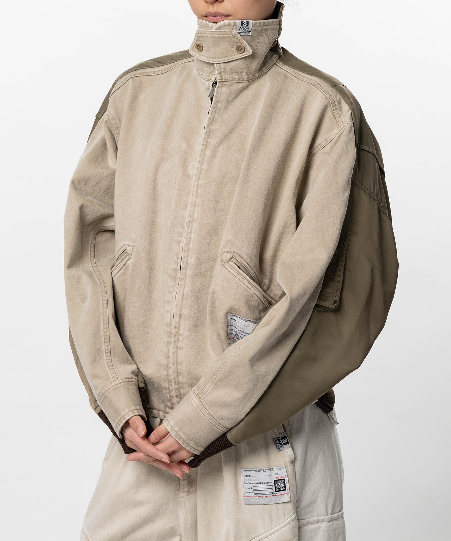 Front Back Combined Zip-up Jacket