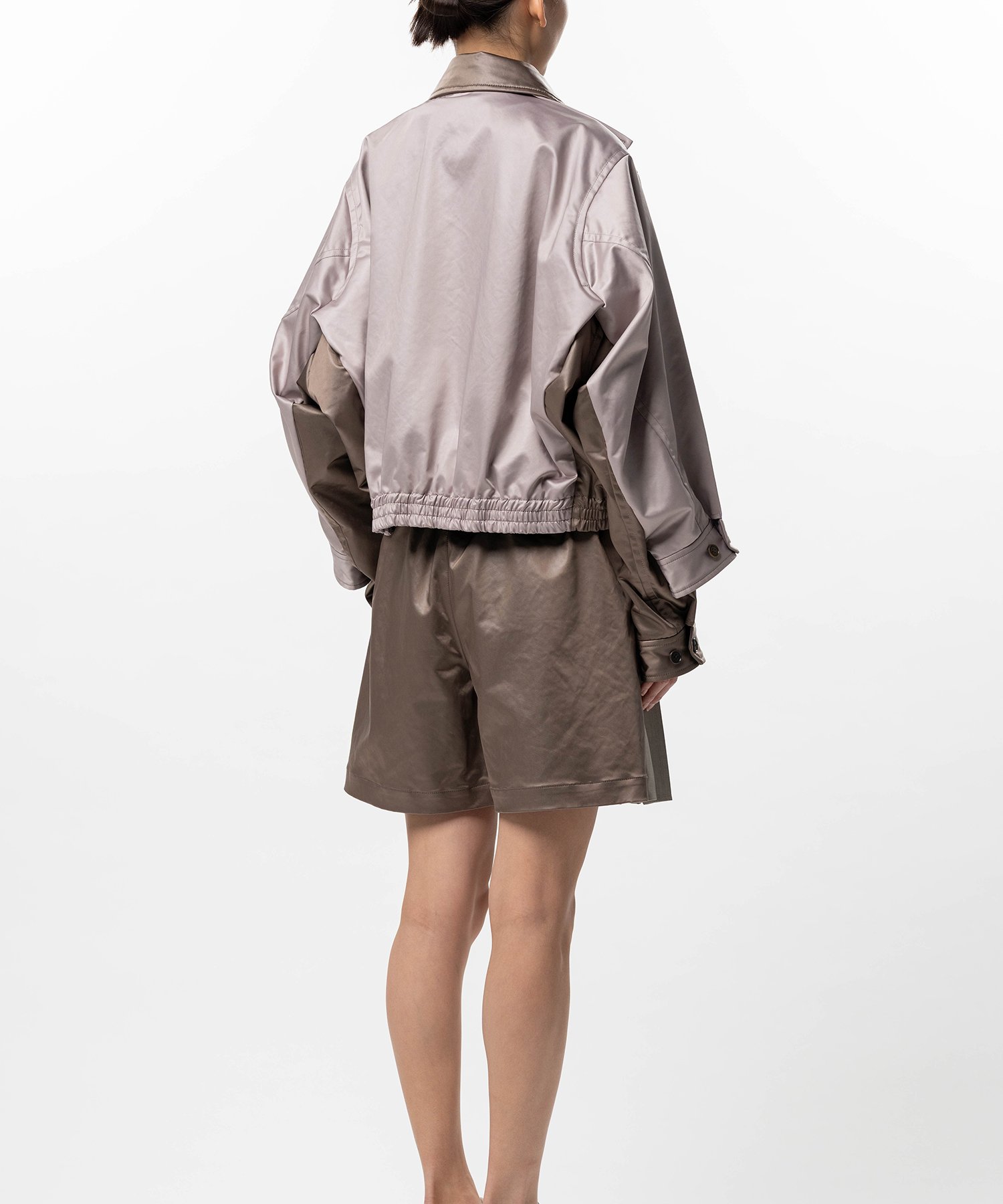 Double Sleeve Zip-up Jacket