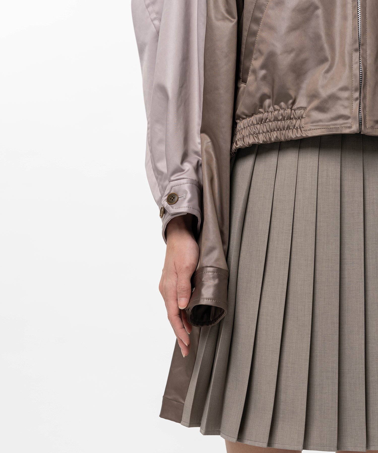 Double Sleeve Zip-up Jacket