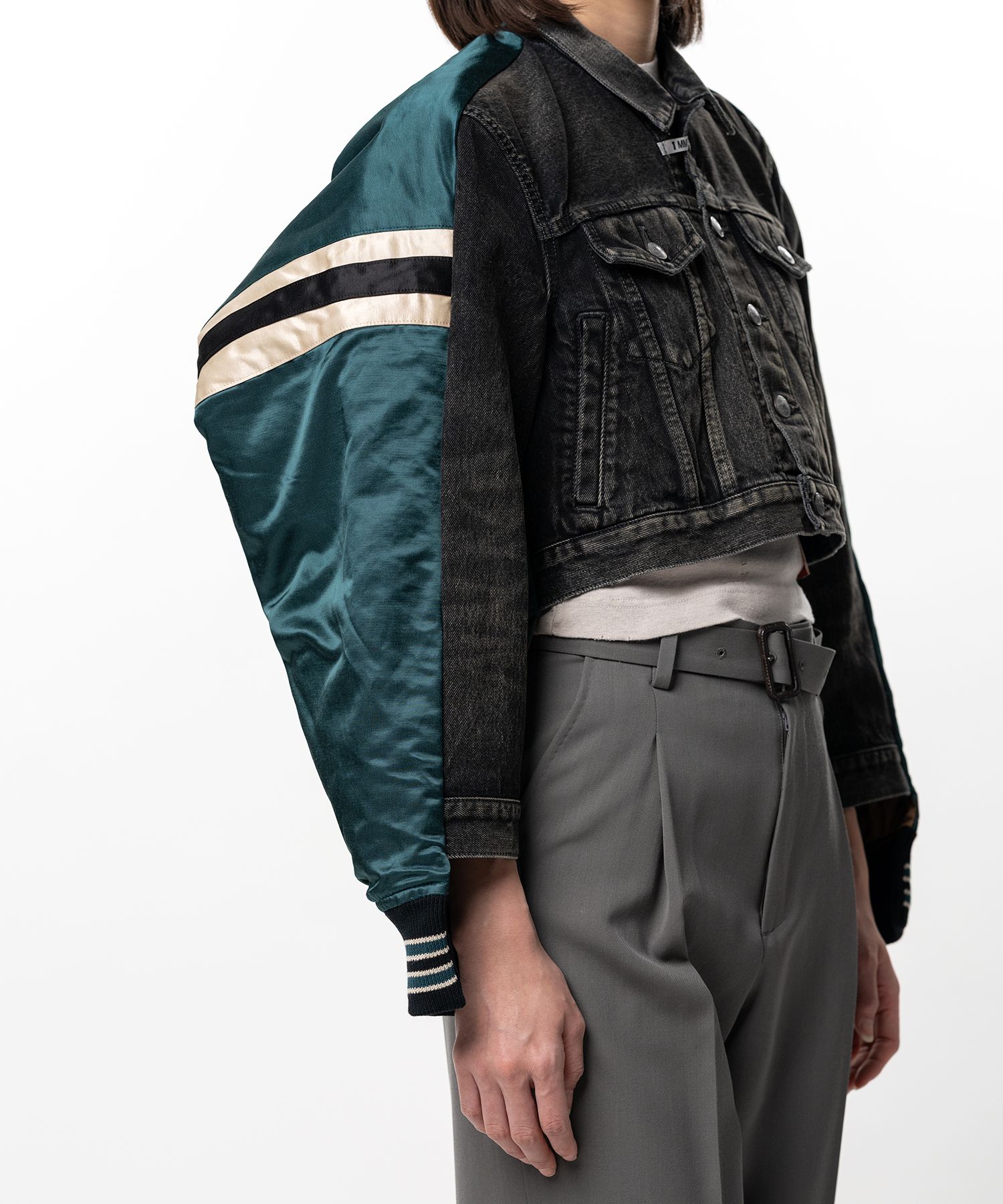 Front Back Combined Denim Jacket