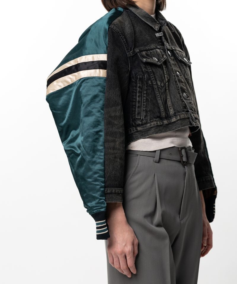 Front Back Combined Denim Jacket