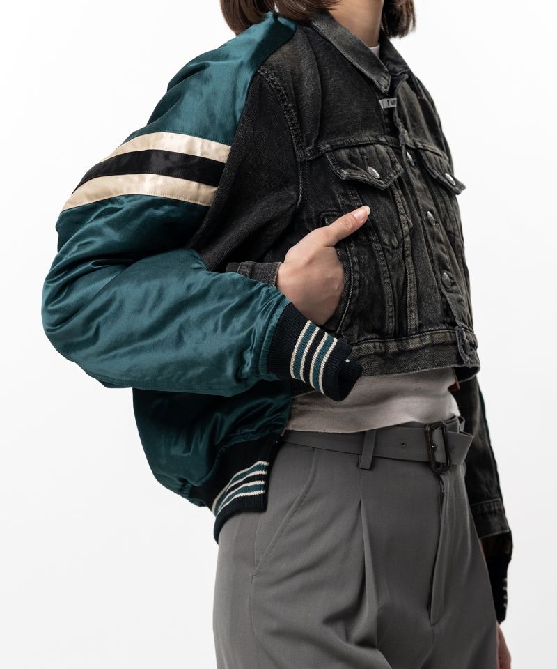 Front Back Combined Denim Jacket