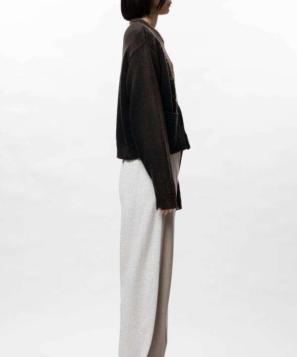 Dinosaur Jacquard Knit Cardigan