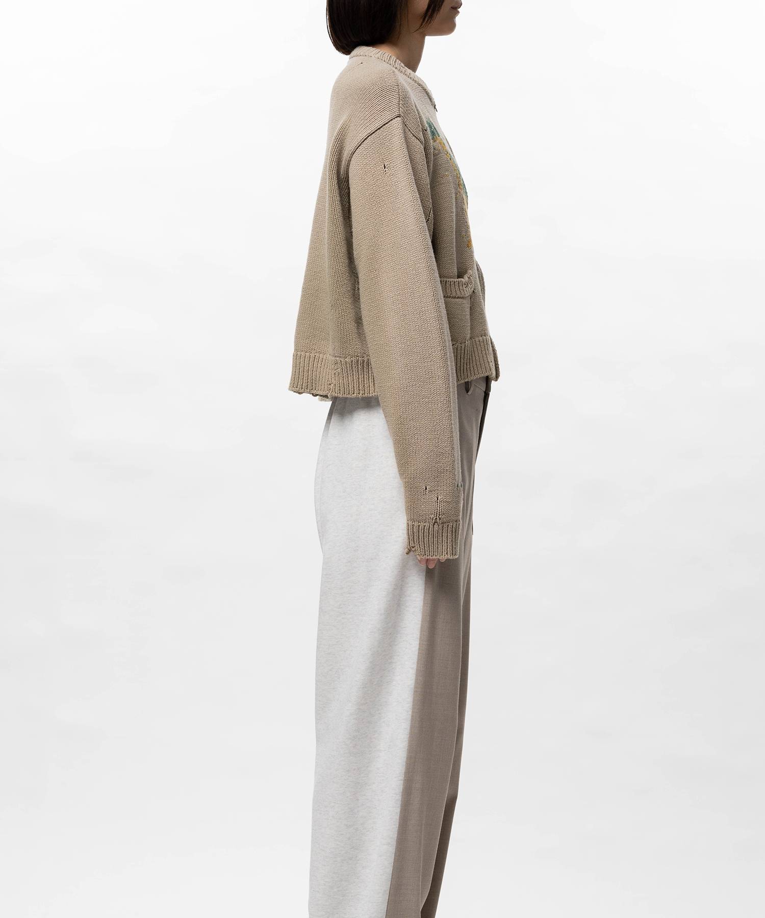 Dinosaur Jacquard Knit Cardigan