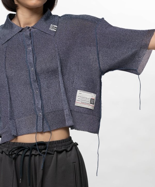 Inside-Out Glitter Knit Cardigan