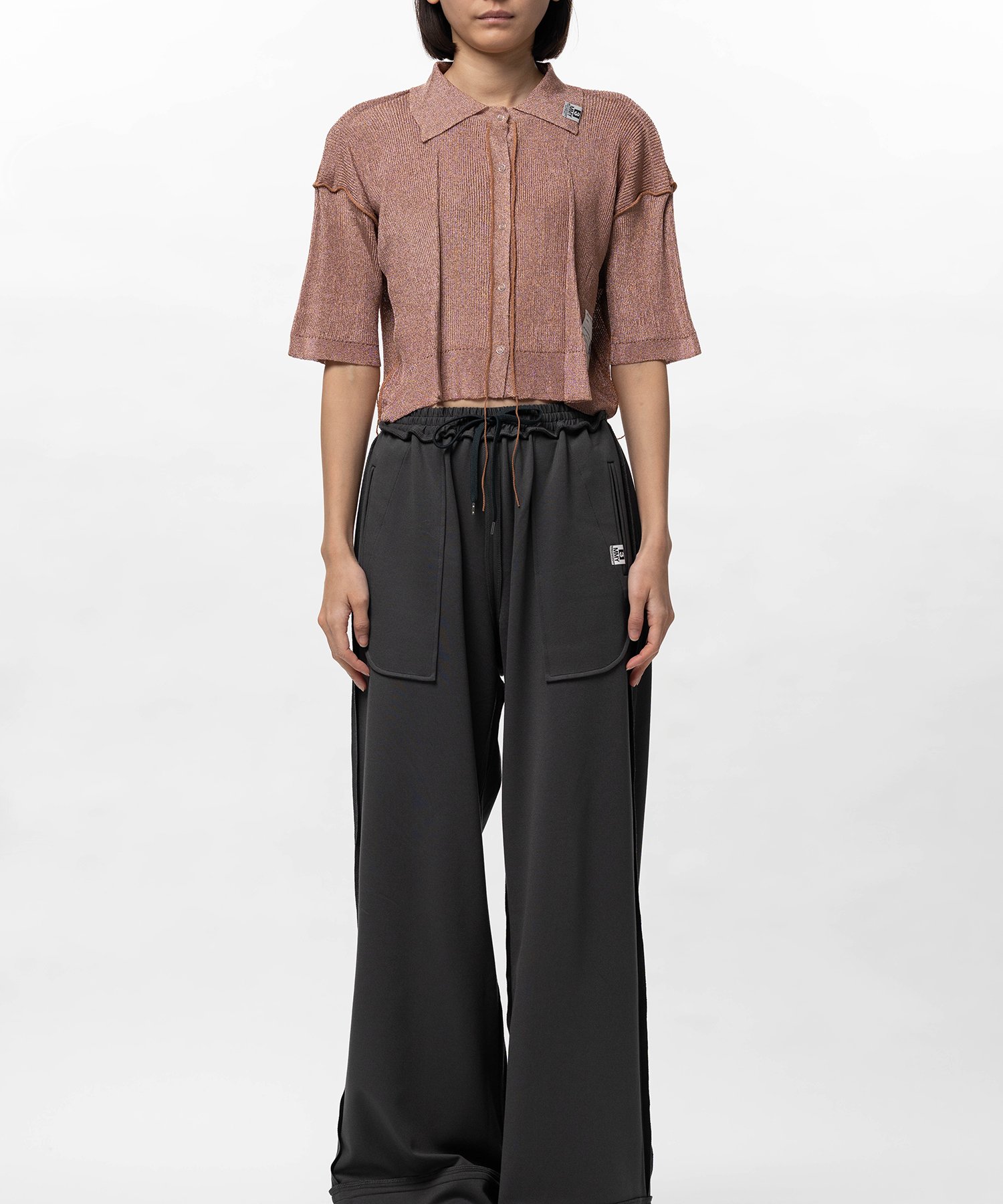 Inside-Out Glitter Knit Cardigan