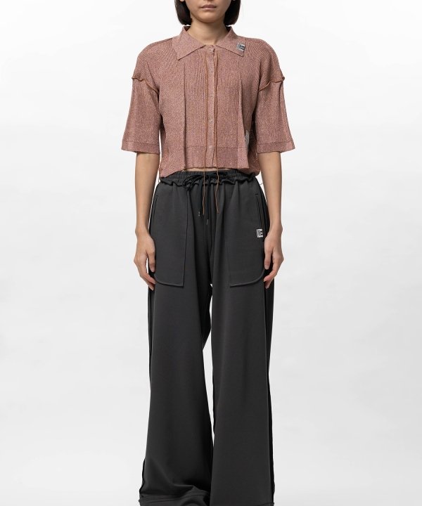 Inside-Out Glitter Knit Cardigan