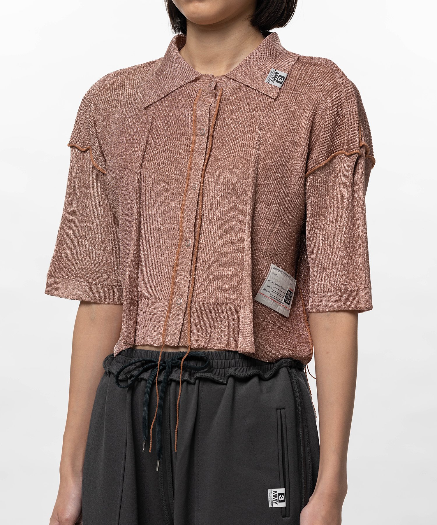 Inside-Out Glitter Knit Cardigan