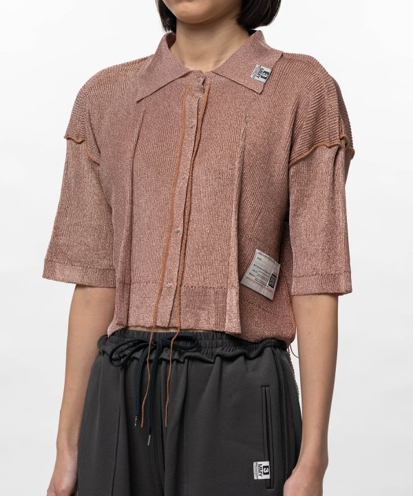 Inside-Out Glitter Knit Cardigan