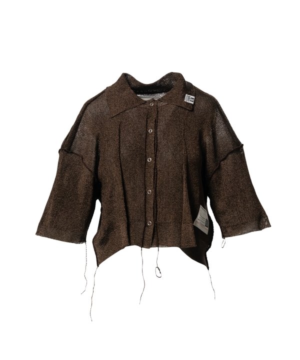 Inside-Out Glitter Knit Cardigan