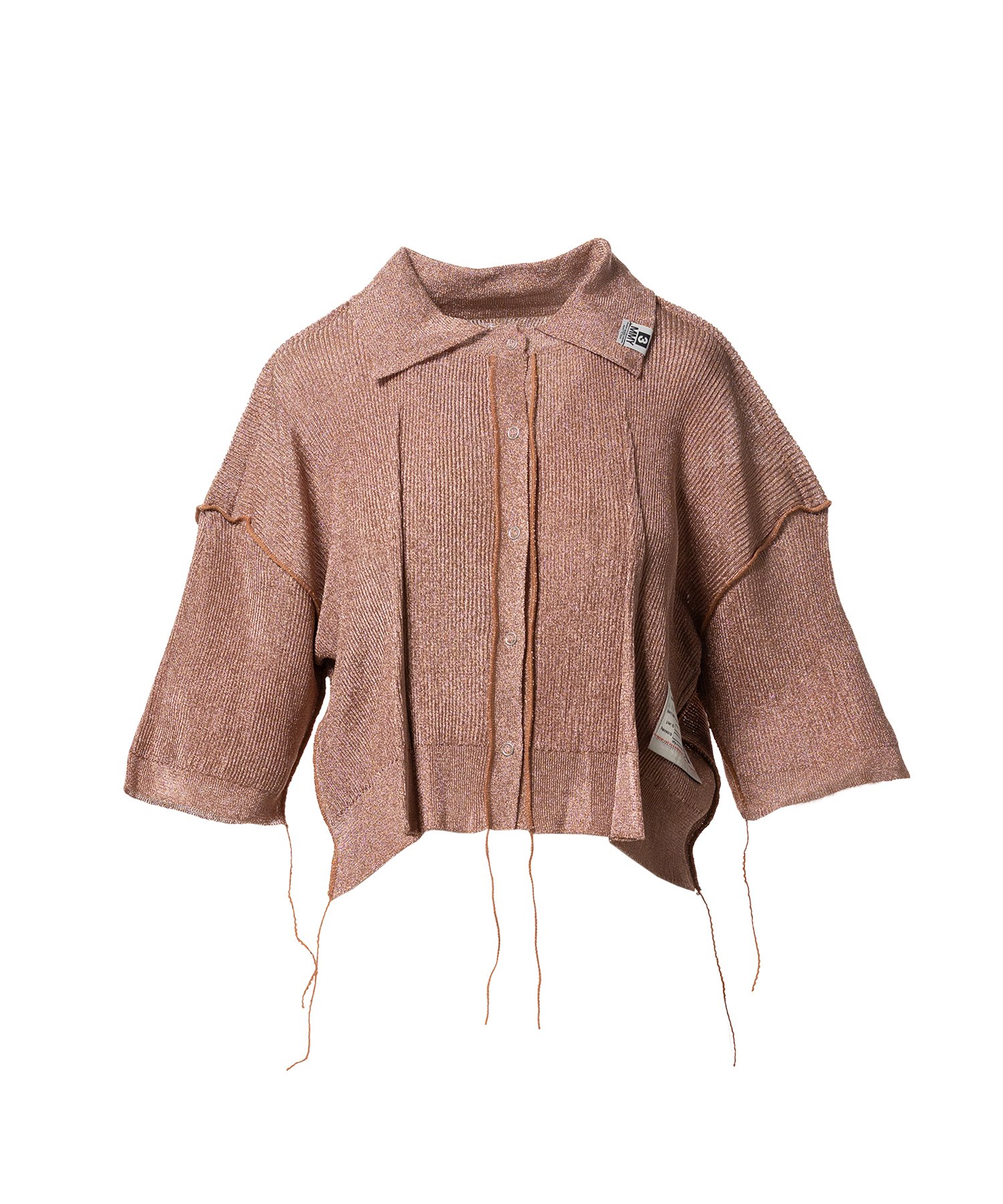 Inside-Out Glitter Knit Cardigan