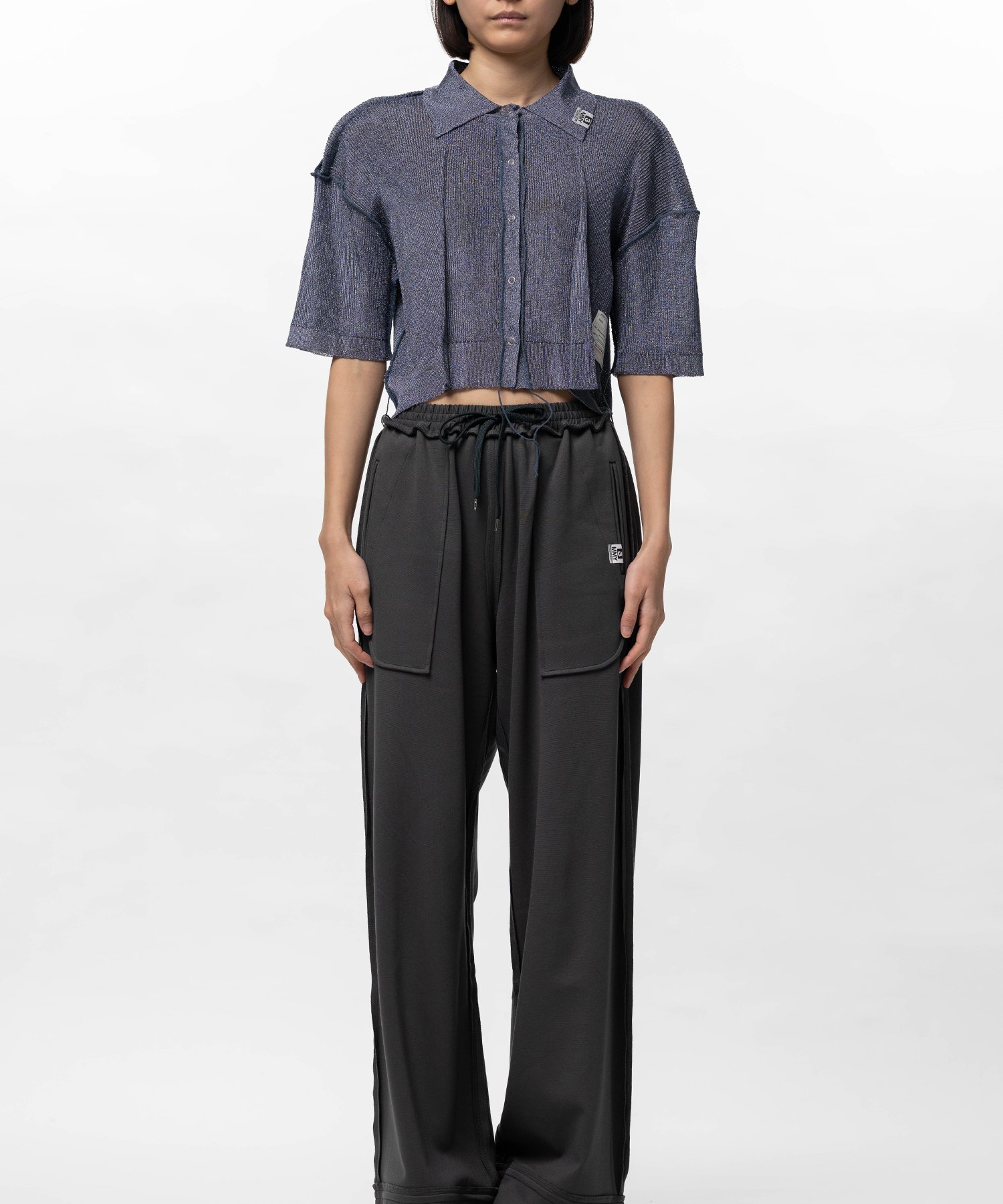 Inside-Out Glitter Knit Cardigan