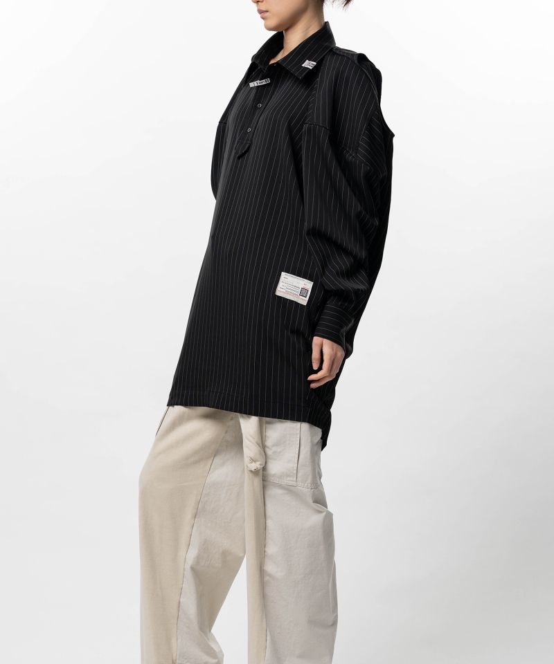 Vest Combined Stripe Shirt Dress