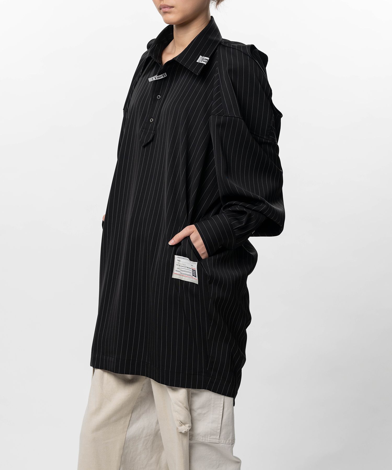 Vest Combined Stripe Shirt Dress