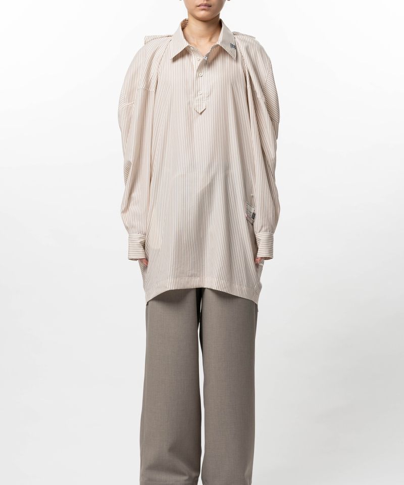 Vest Combined Stripe Shirt Dress