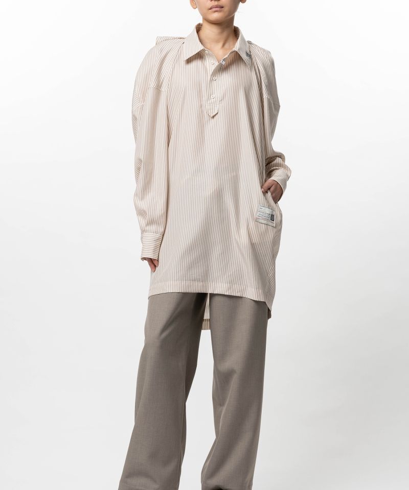 Vest Combined Stripe Shirt Dress