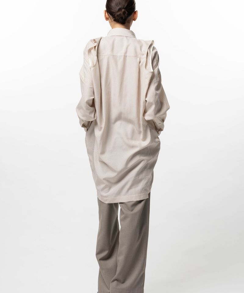 Vest Combined Stripe Shirt Dress