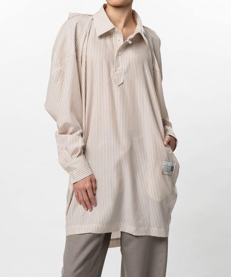 Vest Combined Stripe Shirt Dress