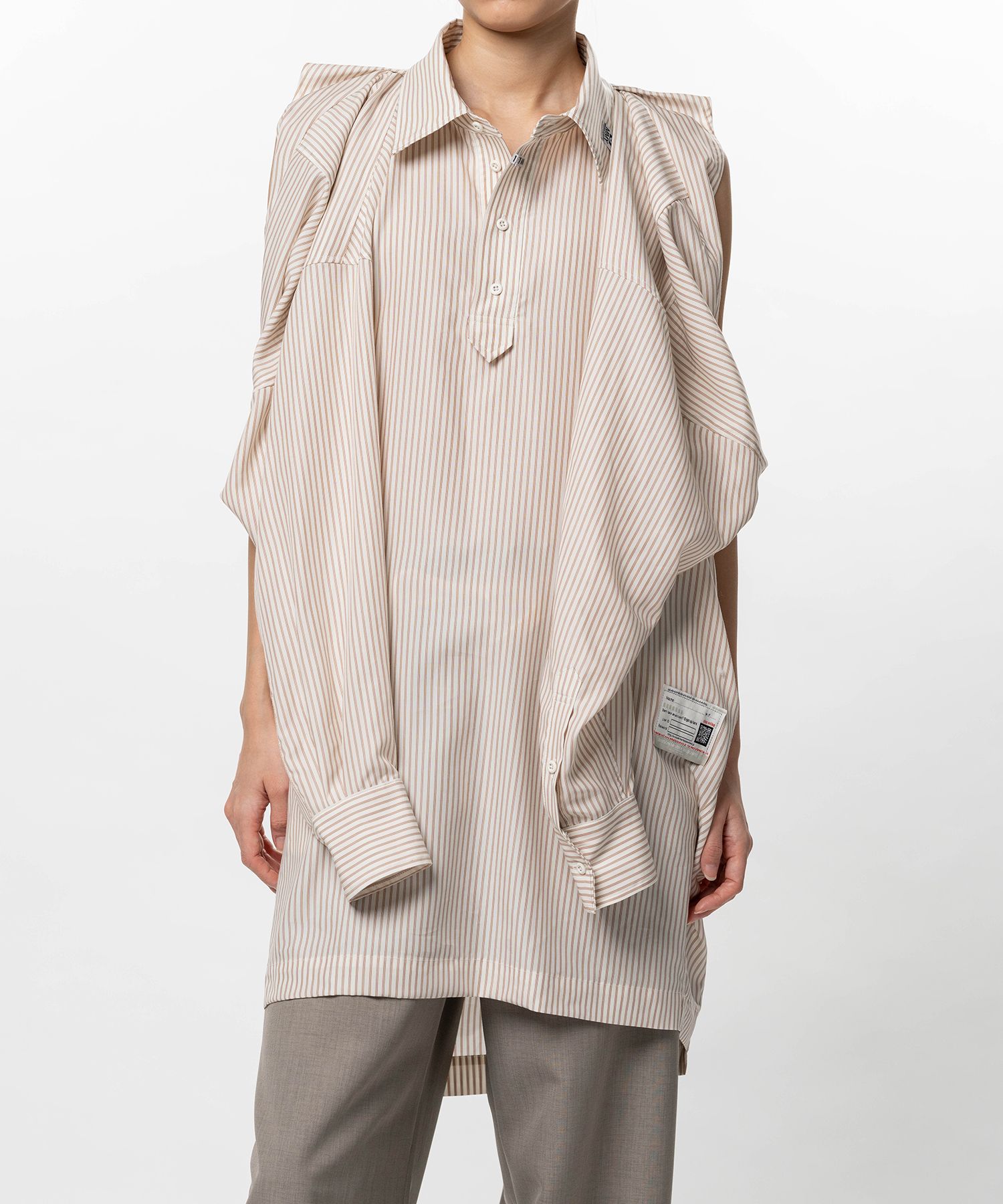 Vest Combined Stripe Shirt Dress